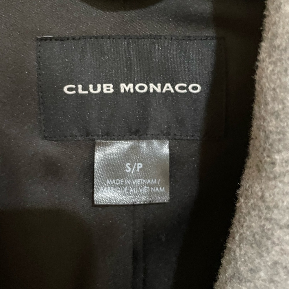Club Monaco Relaxed Grey Pea Coat - Picture 8 of 9
